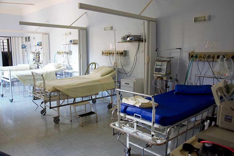 Fotografía general de una habitación de hospital